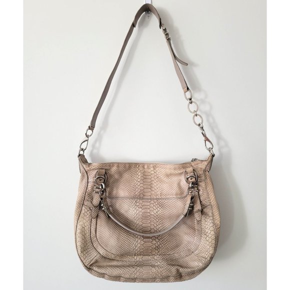 COACH Kristin Pinnacle Embossed Python Laila Round Satchel 19342 - Picture 3 of 16